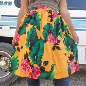 Vintage Leslie Joy Floral Hawaiian Apron